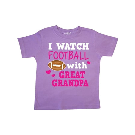 

Inktastic I Watch Football with My Great Grandpa Gift Toddler Toddler Girl T-Shirt