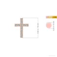 thumbnail image 3 of ANGARA Natural Flat Prong-Set Diamond Cross Pendant in 14K Rose Gold for Women (Size-2mm| Color-K| Clarity-I3) | April Birthstone, Anniversary, Jewelry Gift for Women | Natural Diamond Necklace, 3 of 8