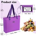 thumbnail image 2 of AOTIAN Heavy Duty 20 Liter Reusable Grocery Bags, Thickened Tear-Resistant Polyester Fabric Foldable Machine Washable Shopping Bags, Zipper Closure Water-Resistant Large Tote Bag Travel Gym Beach Bag, 2 of 7