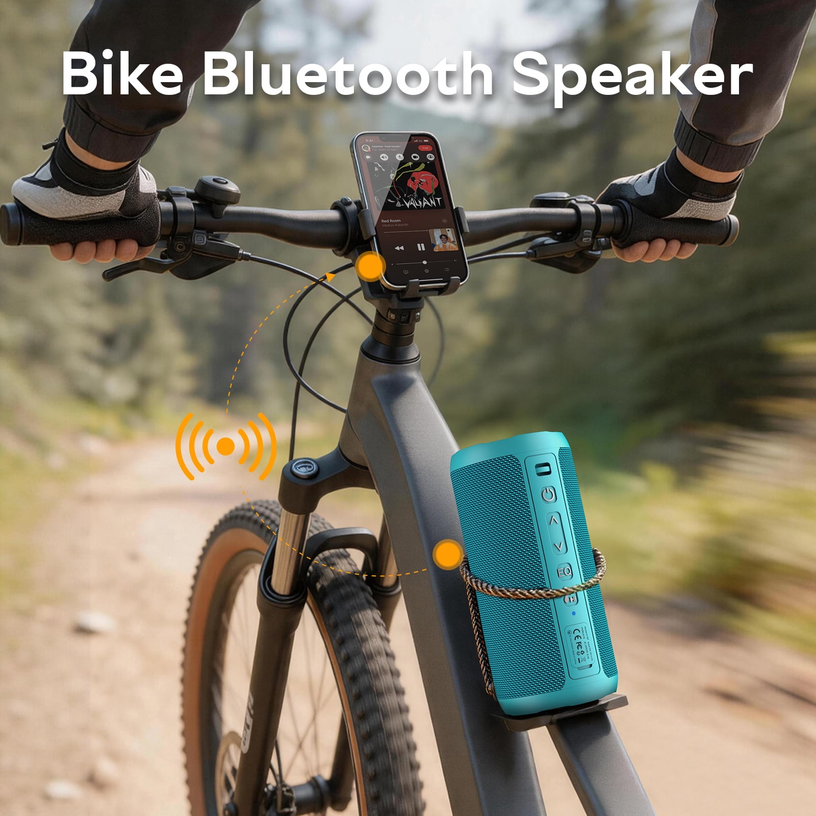Ortizan X10B 24W Bass Boost Bluetooth Speaker, IPX7 Waterproof, 30H Playtime, Multi-Colored Lights