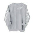 thumbnail image 2 of Craaazy Valentines Shirt for Women Round Neck Heart Printed Sweatshirt Long Sleeved Tops Gifts, 2 of 5