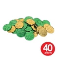 thumbnail image 3 of Beistle 40 Piece Plastic Lucky Leprechaun Shamrock Embossed Coins for Happy St Patrick‚Äôs Day Party Decorations Supplies, 1.5", Green/Gold, 3 of 3