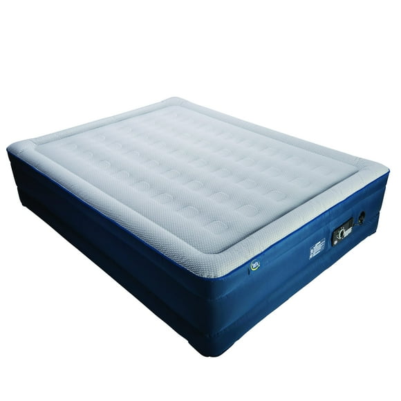 Serta Queen TPU Perfect Sleeper Air Mattress | Queen 18†| TPU Construction | Slumbertouch Knit Topper - Edge Protection | Air Mattress with Built-in Air Pump
