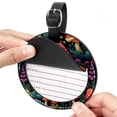 thumbnail image 2 of mushroom 2pcs PU Leather Round Bag Tags Suitcase Handbag Tags with Privacy Cover and Name ID Tag for Travel Luggage, Handbags, Backpacks, School Bags, 2 of 6