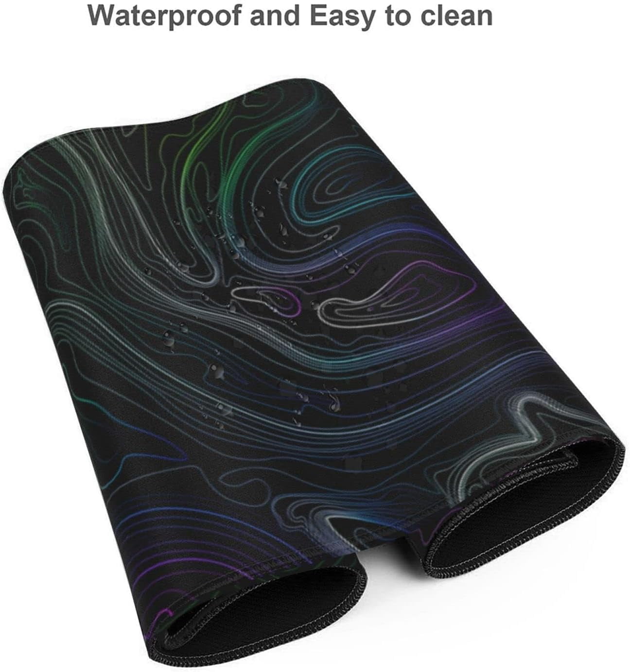 Gaming Mouse Pads Colorful Lines Large Extended Keyboard Mats Gaming Mat Computer Desk Mat for Gamer, Office & Home 35.4" x 15.7"