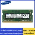 thumbnail image 1 of DDR4 16GB 8GB 4GB 3200MHz 2666Mhz 2400MHz 2133MHz SODIMM Memory PC4-2133P 2400T 2666V 3200AA for Notebook Laptop 16GB DDR4 2400 1PCS, 1 of 5