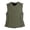 Army Green, variant on IROINNID Round Neckline Tank Tops For Men Sleeveless Sleeveless Vest Stitching Contrast Color Loose Basic Sports T-shirt Pullover Solid Color Tops
