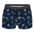 thumbnail image 4 of Goofa Ice Blue Starfish and Jellyfish Printed Men's Boxer Briefs Underwear, Moisture-Wicking Underwear, Trunk,Soft and Breathable Cotton Underwear-Medium, 4 of 9