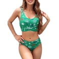 thumbnail image 1 of Charmo Womens High Waisted Bikini Crop Top Two Piece Swimsuit Ruched Bathing Suits, 1 of 5