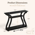 thumbnail image 2 of ZENY 3-Tier Console Table with Charging Station Black Sofa Side Table, 2 of 9