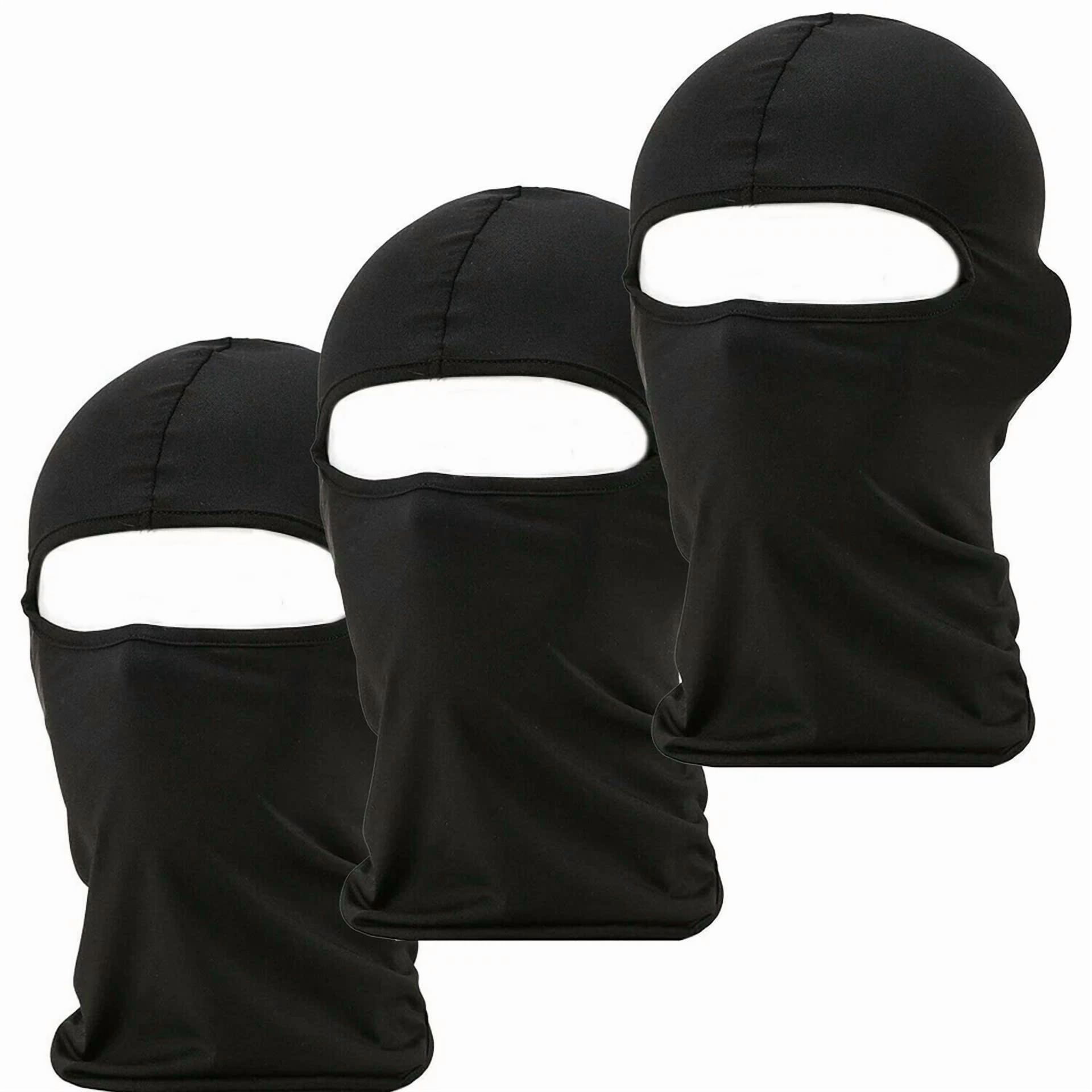 CIRCLE- 3 Pack Tactical Balaclava Thin Full Face Mask Lightweight Motorcycle Warmer Ski