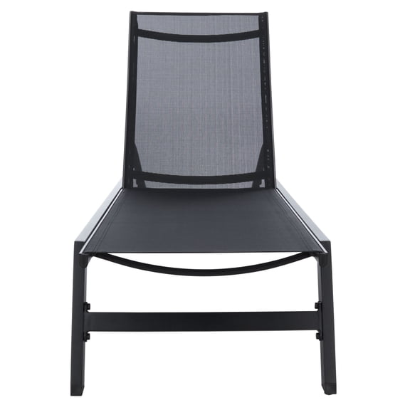 SAFAVIEH Fionne Outdoor Patio Sun Lounger, Black