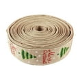 thumbnail image 2 of Suncoda Festive Ribbon, Christmas Decoration Ribbon Christmas Linen Printed Ribbon Christmas Tree Layout Ribbon to Make Your Gift Unique, 2 of 6