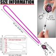 thumbnail image 2 of Crystal Lanyard Necklace with Clear ID Holder and Key Ring, Shiny Rhinestone Crystal Lanyard with Clear, 2 of 5