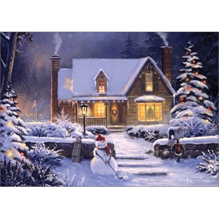 Lpg Greetings Snow Golfer Box Of 16 George Kovach Christmas