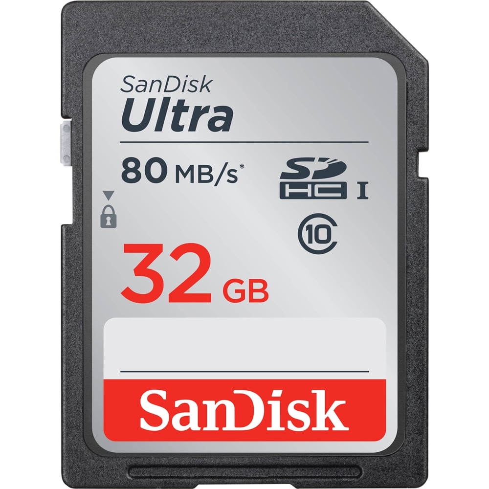 Sandisk SDSDUNC-032G-AN6IN Ultra SDHC 32GB UHS Class 10 Memory Card, Up to 80MB/s Read Speed 2 Pack