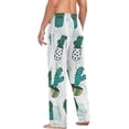 thumbnail image 6 of Cartoon Cactus Ghost Pajama Pants, Men's Lounge Pants Light with Drawstring and Pockets, Christmas New Year Birthday Father's Day Gifts, X-Large, 6 of 7