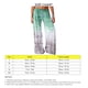thumbnail image 4 of Pantalones Sueltos Pierna Ancha Cintura Alta Degradado Cordón Cinturón Ajustable Impresión Pantalones Casuales Verde XXL, 4 of 5