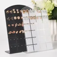 thumbnail image 4 of 48/72Holes Portable Earrings Ear Studs Holder Plastic Jewelry Display Holders Earring Showcase Organizer Stand Storage Rack White Black, 4 of 6