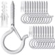 thumbnail image 1 of 20 Pack Screw in Hooks for Hanging Lights Plants, 2.2 Inch White Q-Hanger Cup Hooks Screw Ceiling Hooks Eye Hook, Wall Ceiling Mount,White,30, 1 of 7