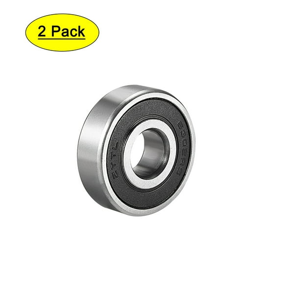 Deep Groove Ball Bearing Single Sealed, 15mm x 42mm x 13mm Chrome Steel, 2pcs