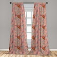 thumbnail image 5 of Ambesonne Floral Curtains, Pastel Magnolia Bouquet, Pair of 28"x95", Multicolor, 5 of 5