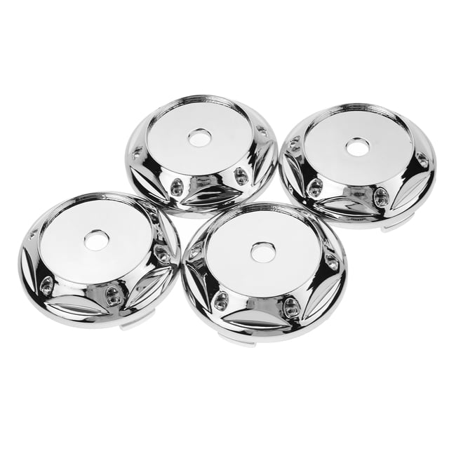 FONDOTIN 4Pcs Automotive Wheel Hub Caps Silver ABS Enhance Vehicle Appearance