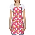 thumbnail image 2 of Naloa 1Pack Adjustable Bib Apron Waterdrop Resistant Cooking Kitchen Aprons for Women Men Chef, Piggy Sunflower Print, 2 of 5