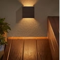 thumbnail image 2 of Hampton Bay 10-Watt Equivalent 100 Lumens Low Voltage Antique Brass Integrated LED Outdoor Deck and Step Light, 2 of 4