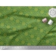 thumbnail image 2 of Soimoi Green Cotton Duck Fabric Artistic Floral Print Sewing Fabric Yard 56 Inch Wide, 2 of 3