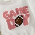 thumbnail image 4 of SUXIAN Baby Boy Football Outfit Game Day Embroidery Crewneck Sweatshirt Top Football Pants Set Fall Winter Clothes Athletic Clothing Set White 18M, 4 of 9