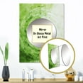 thumbnail image 3 of Designart "Sage Spirals In Green And White" Abstract Shapes Mirror Wall Decor - Modern Green Abstract Living Room Wall Mirror Art - 32" x 24" Inch, 3 of 5