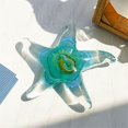 thumbnail image 2 of Decoración de Mesa de Cristal Soplado Hecha a Mano, Figura de Estrella de Mar, Adorno Coleccionable, Transparente y Verde, 2 of 5