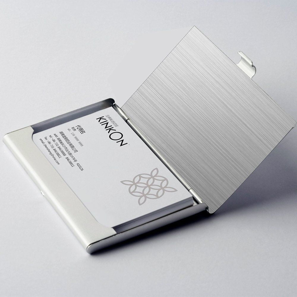 metal pocket business card holder