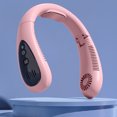 thumbnail image 2 of Ventilador de cuello colgante de enfriamiento de aire de verano portátil Ventiladores eléctricos deportivos de 3 velocidades (rosa), 2 of 8