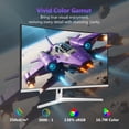 thumbnail image 4 of Z-EDGE 27 Inch 300Hz Curved Gaming Monitor, FHD 1080P VA Display, 1ms MPRT, AMD FreeSync, HDR Support, VESA Mount Compatible, White, 4 of 9