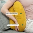 thumbnail image 5 of CHARRYARN by TexStead Back Support Pillow Back Lumbar Pad Bed Office Chair Rest Support Pillow  (Yellow,  23" x 16.5"), 5 of 8