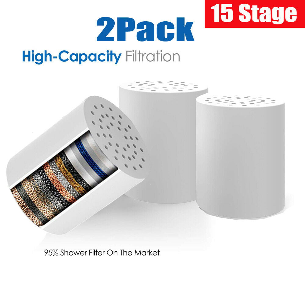 4x Replacement Cartridge for High Output 15-Stage Shower Filter With Vitamin C 