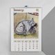 thumbnail image 4 of Regalo de Año Nuevo Del Nuevo Mundo -2024 Calendario Gato Medieval Extraño, 4 of 9