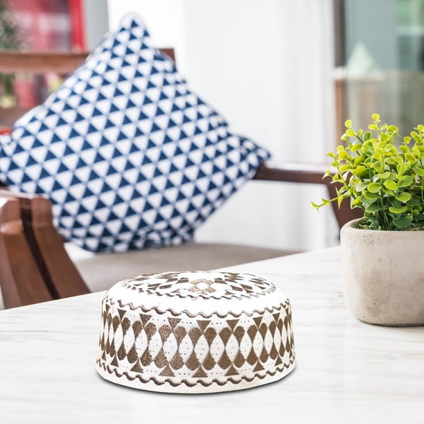 Sombreros para Hombres Sombrero de Oración Musulmán Islam Árabe Topi Beanie Sombrero Bordado Turco Islámico Sombrero de Oración Sombrero Indio para Hombres Ramadán Eid Regalo Fernando Sombrero de oración musulmán