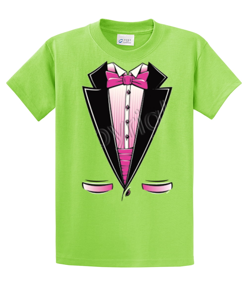 Tuxedo Short Sleeve T-shirt Neon Pink 