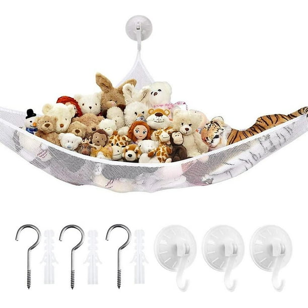 SINMI Filets de hamac pour jouets, filet de rangement suspendu pour sac de  rangement pour jouets, ours en Poche pour chambre d'enfant (180 x 120 x 120  cm) 