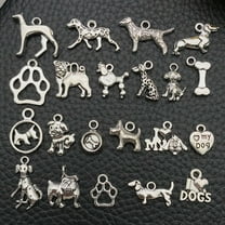 1 Antique Silver Alloy Animal Dog Series Pendant