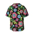 thumbnail image 2 of Sigee Vector Mexican Otomi Style Bright Print Men's Shirts Casual Button Down Short Sleeve Summer Beach Shirt Hawaiian Vacation Shirts Tee Shirt-Small, 2 of 7