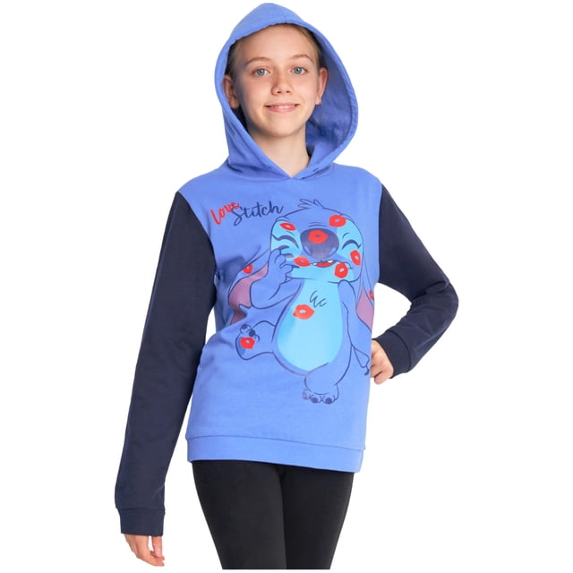 Sudadera con Capucha Disney Stitch para Niñas y Adolescentes, Suave y Cálida