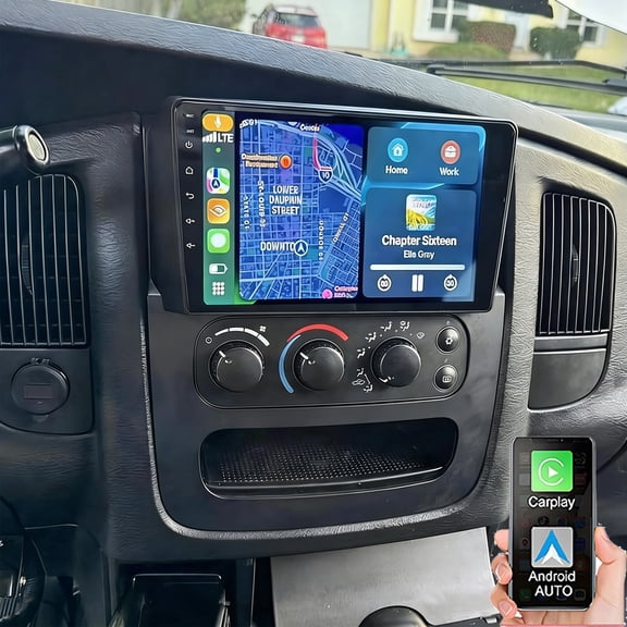 Gsuatey Android13 Car Stereo Radio for RAM 1500 2500 3500 2003-2005 with Wireless CarPlay Andriod Auto, 9Inch Touch Screen Android Car Radio with FM/RDS GPS Navigation Bluetooth Backup Camera