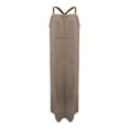 thumbnail image 4 of JBXKXYW Summer Dresses for Women Women's Spring and Summer Casual Cotton and Linen Suspenders Dress Drsses Maxi Dress Sundresses for Women (Khaki,S), 4 of 4