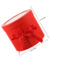 thumbnail image 2 of WRISTBIQUE Red Round Flower Box with Transparent Window Double Layers for Party Floral Arrangements, 2 of 7