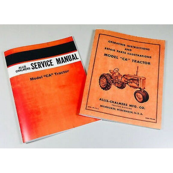 Allis Chalmers Ca Tractor Service Operators Parts Repair Shop Manual Overhaul