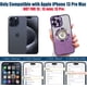 thumbnail image 2 of Funda magnética con MagSafe para iPhone 13 Pro Max, protección completa, delgada, a prueba de golpes, antiarañazos, con purpurina y protector de lente de cámara, con logotipo visible y red antipolvo, 2 of 7